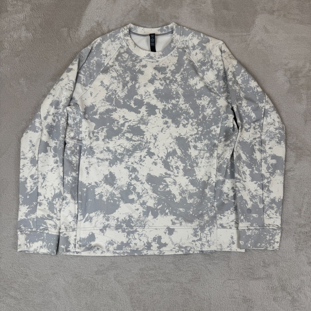 Lululemon City Crew Sweatshirt Womens‎ M Gray Preowned Camo Pullover Athleisure